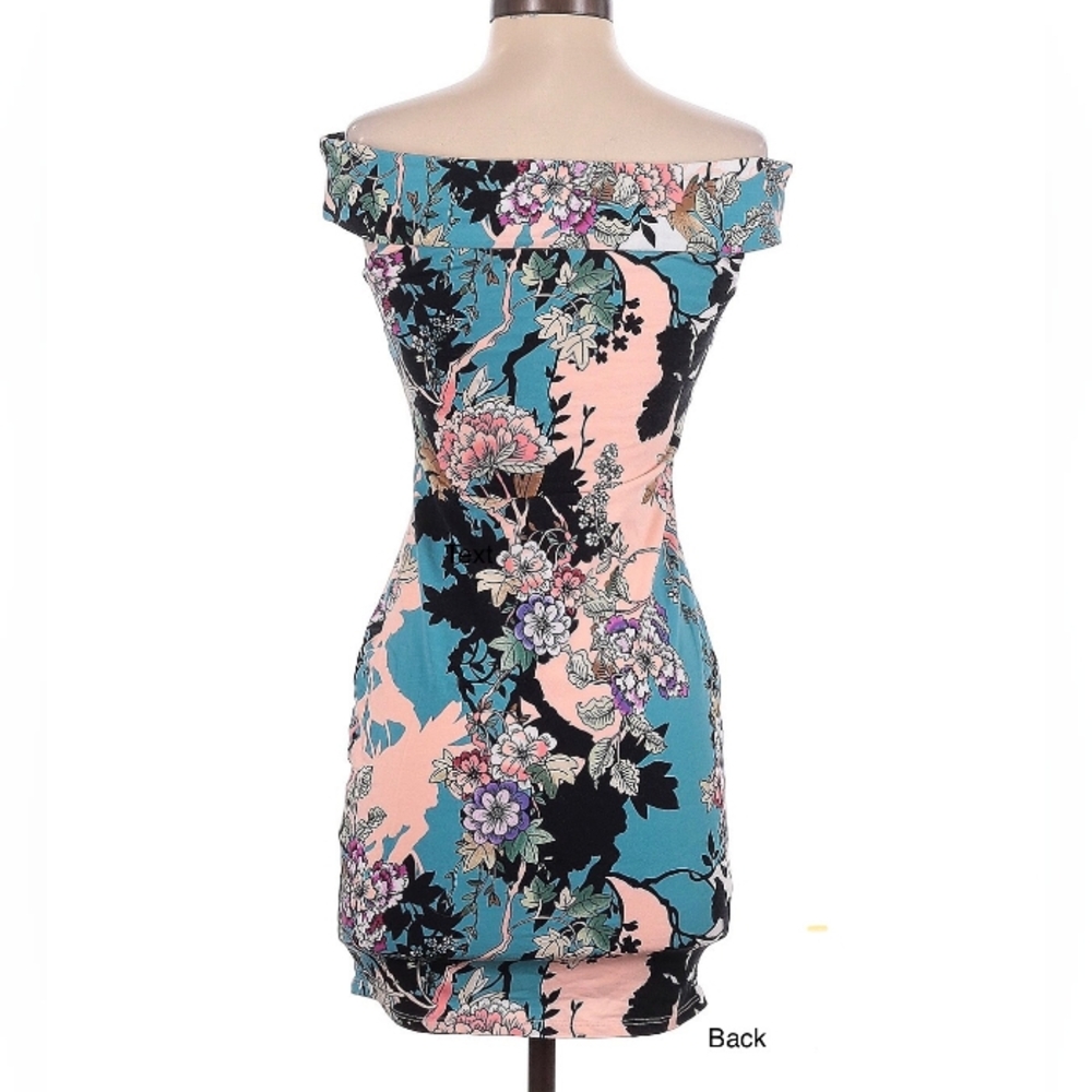Guess Floral Off-Shoulder Dress - Multicolor sz Large